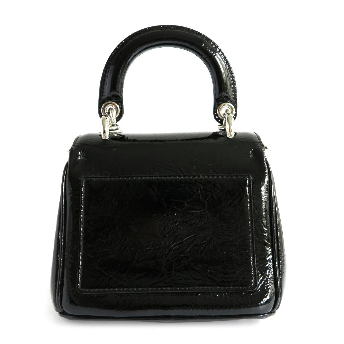 Micro Be Dior Bag in Black Patent Leather