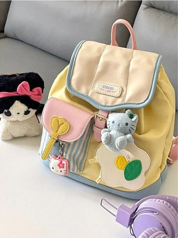 Mini College Cute Contrast Color Size Backpacks