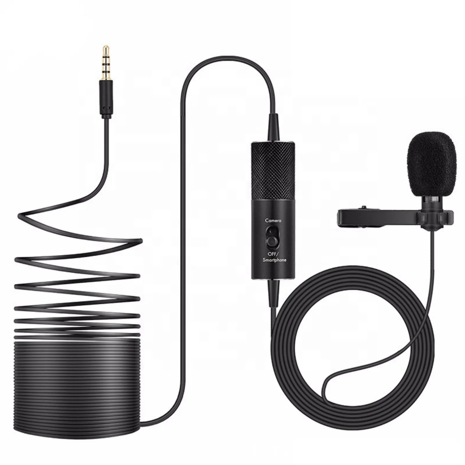 Mini Lavalier Microphone For Smartphone Laptop & DSLR Camera 3.5mm TRRS TRS Jack