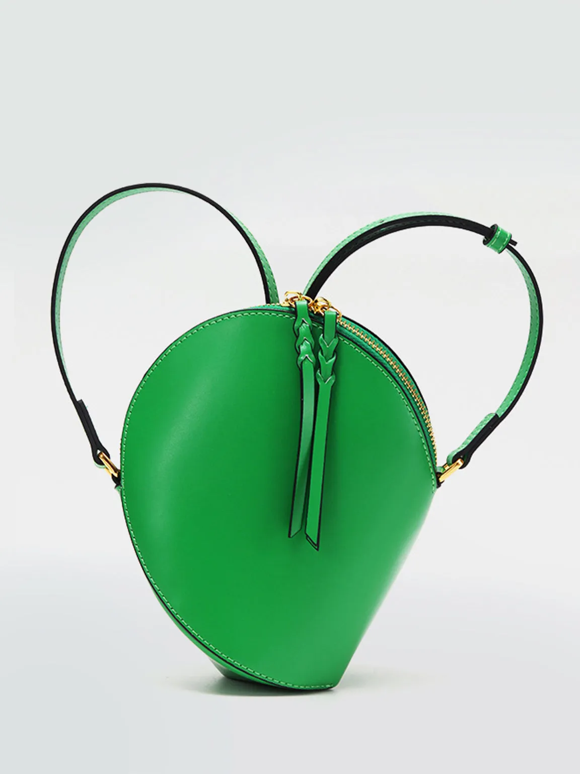 Mini Leather Shell Clutch Pea Crossbody Handbag
