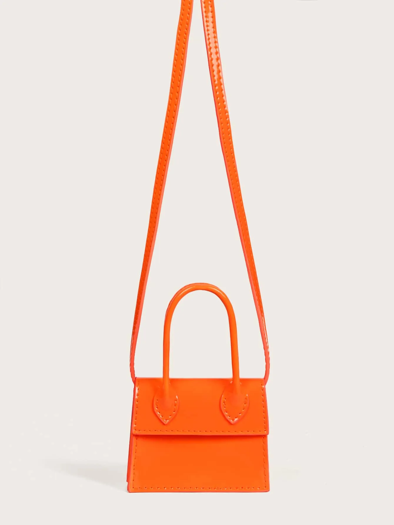 Mini Neon Orange Satchel Bag - 𝘚𝘚²³