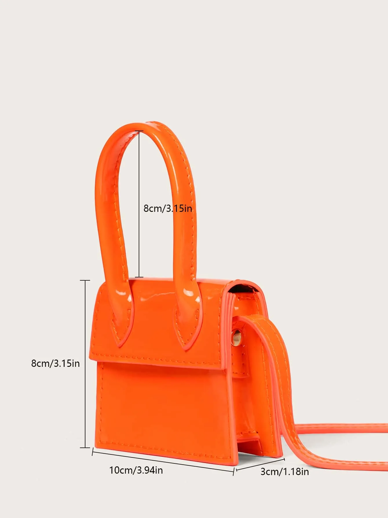 Mini Neon Orange Satchel Bag - 𝘚𝘚²³