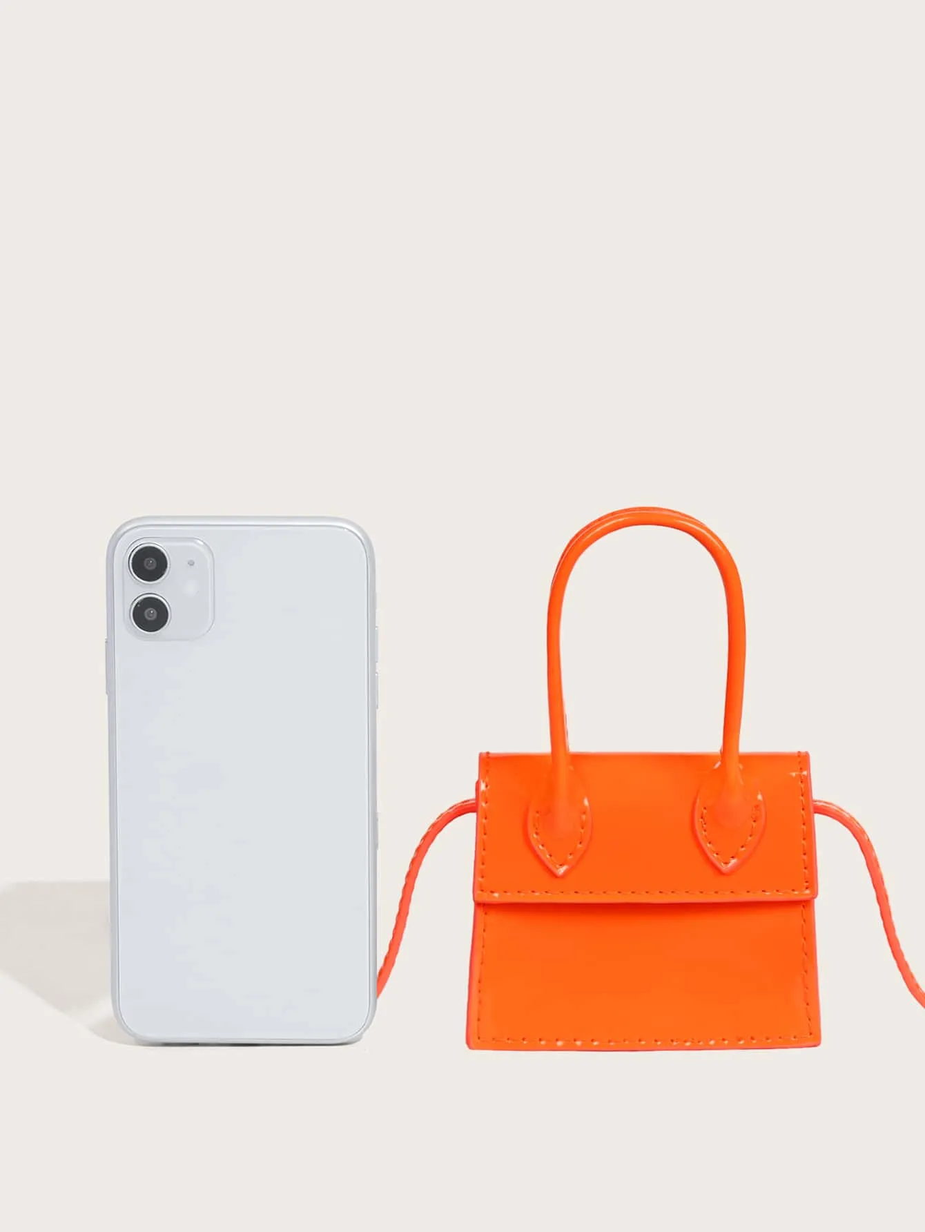 Mini Neon Orange Satchel Bag - 𝘚𝘚²³