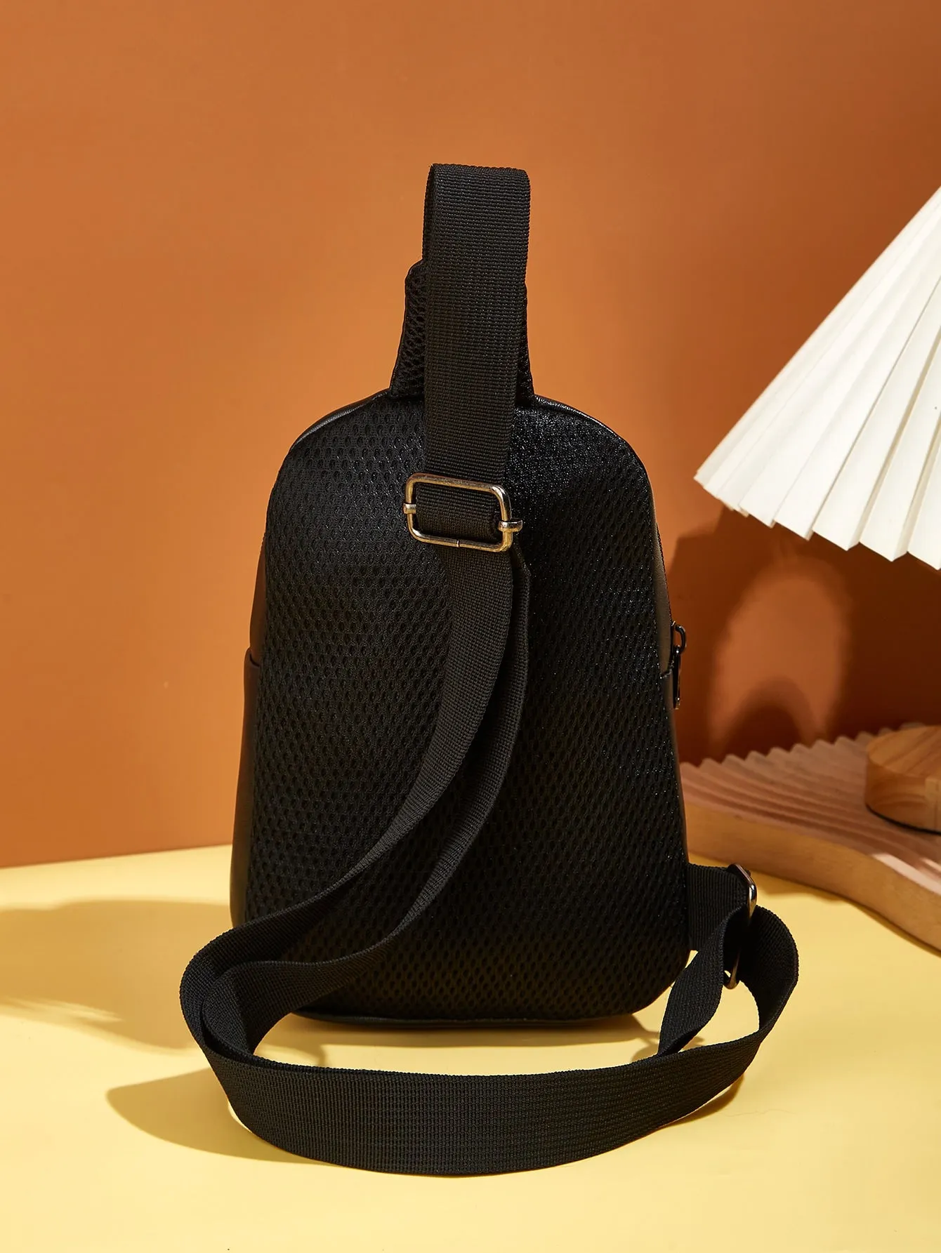 Mini Quilted Sling Bag - Black