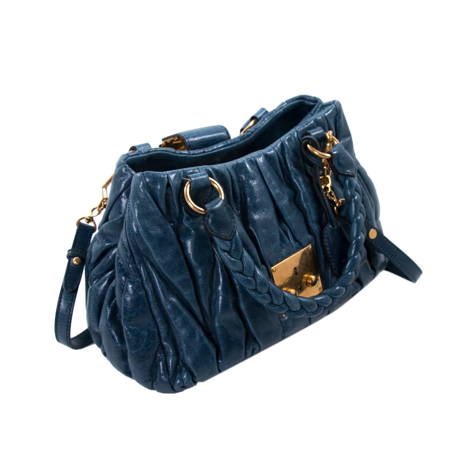 Miu Miu Metalassé Small Tote Bag
