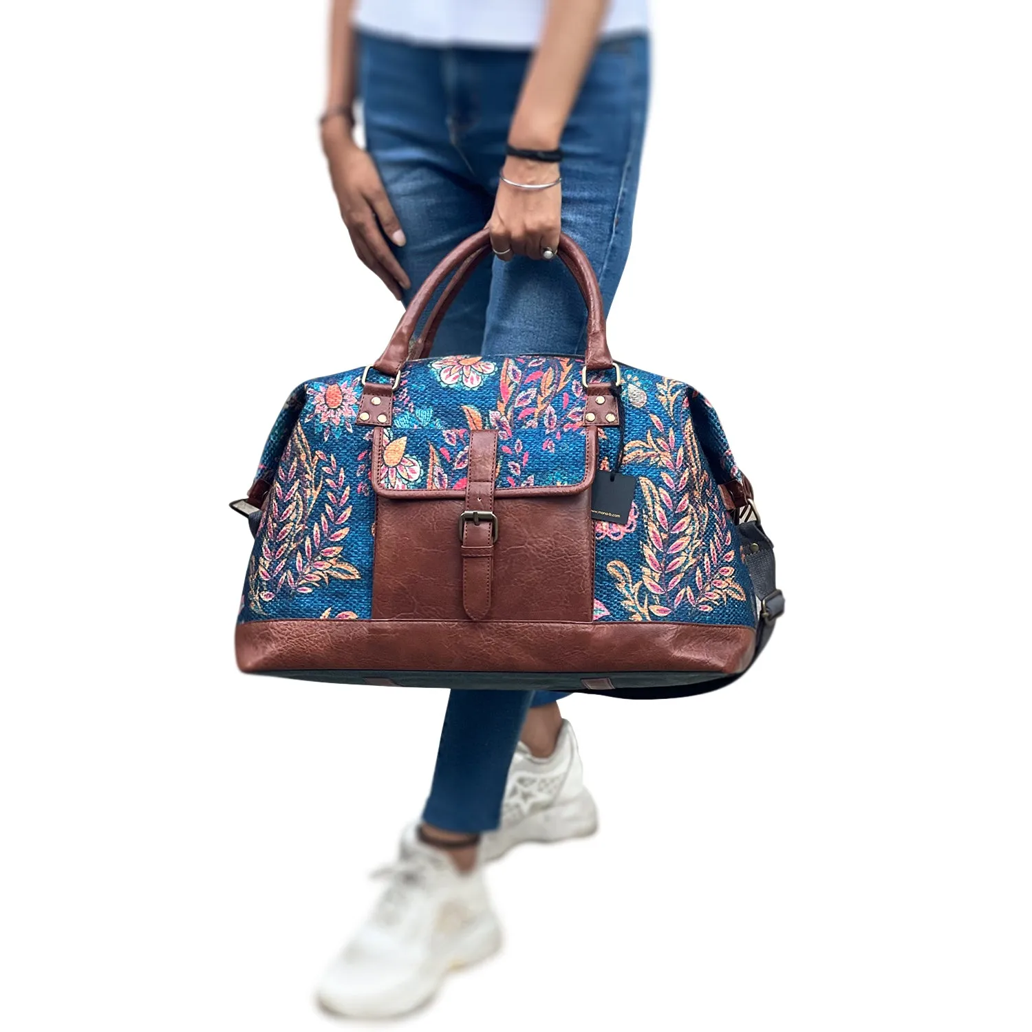Mona B Large Kilim Inspired Duffel bag for Women Amelia