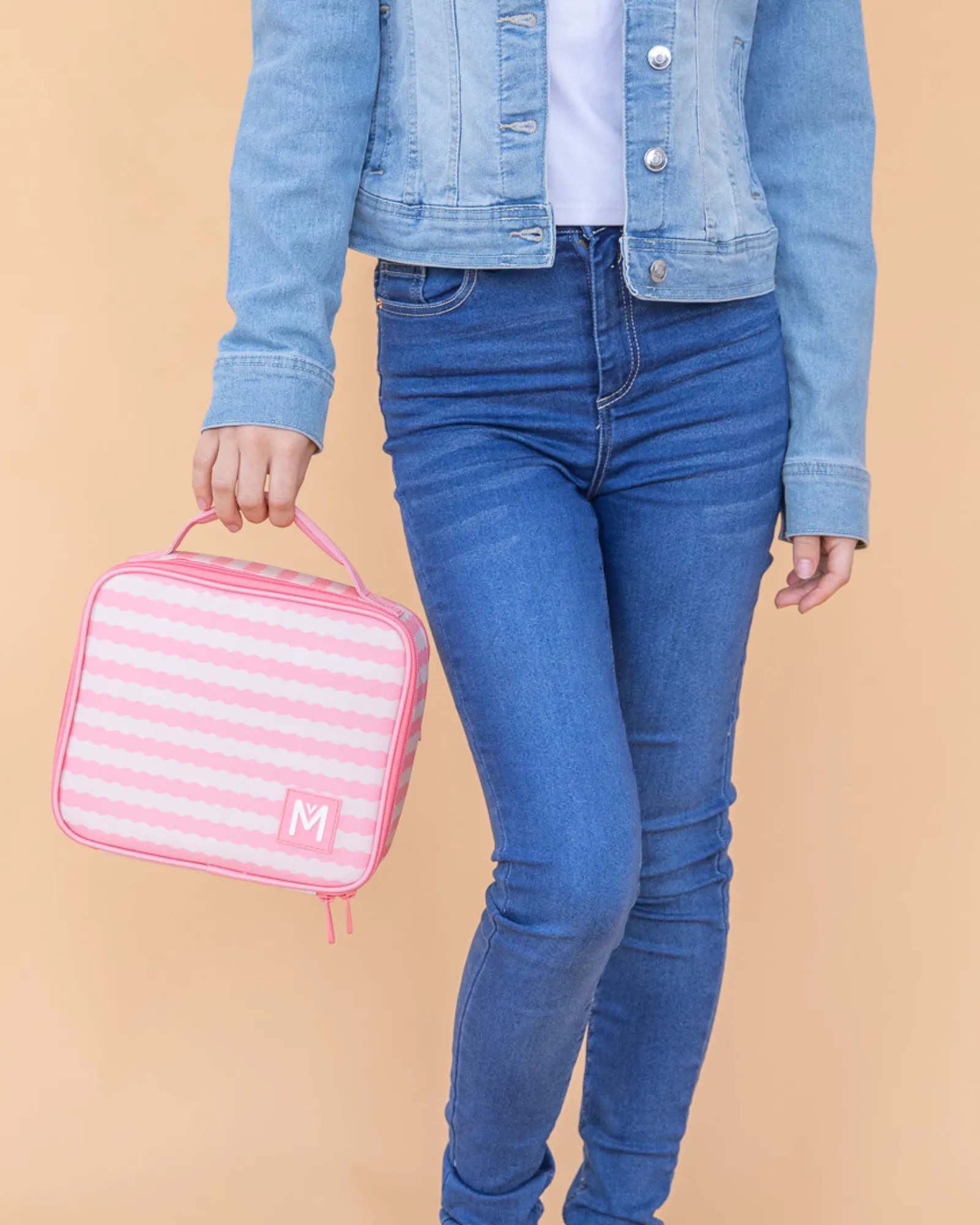 Montiico Medium Insulated Lunch Bag - Ripple Camellia