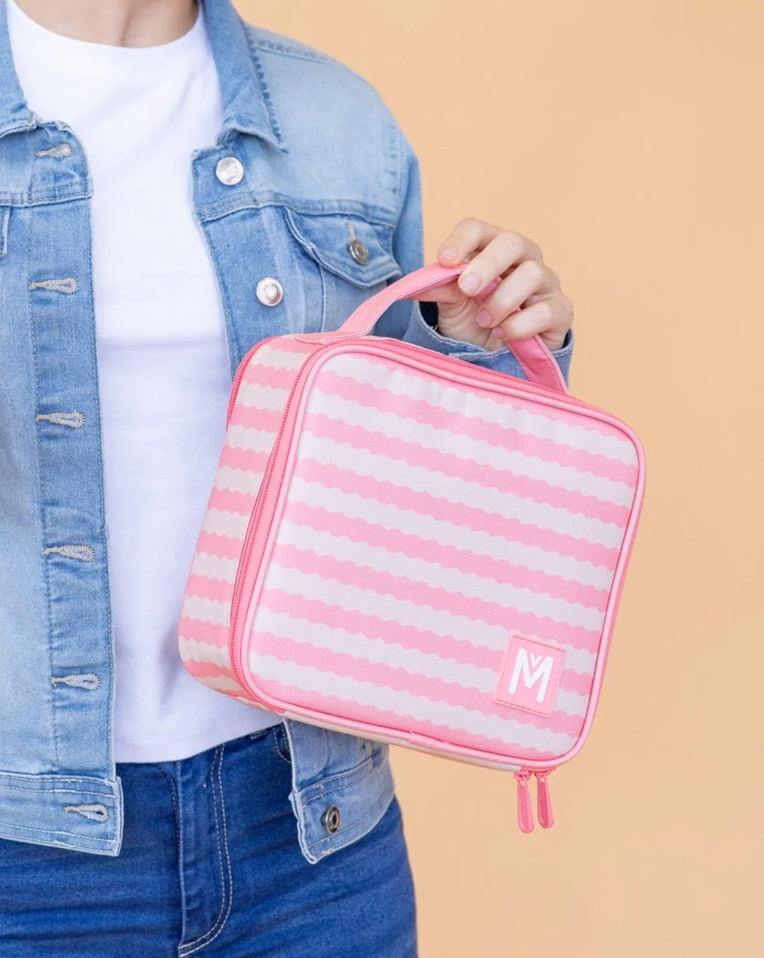 Montiico Medium Insulated Lunch Bag - Ripple Camellia