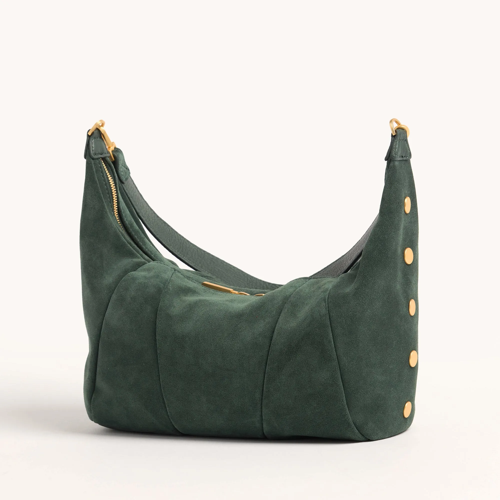 Morgan | Green Room Suede/Brushed Gold