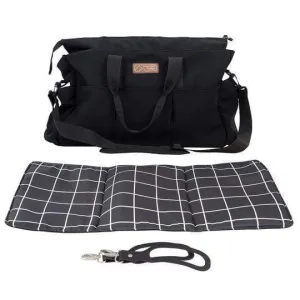 Mountain Buggy Double Satchel With Clips, Change Mat - Grid
