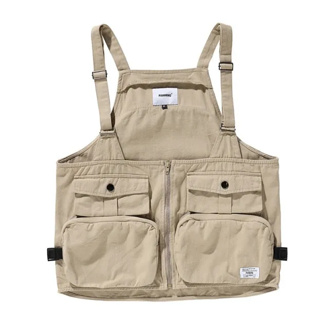 Multi-Pocket Waist Jacket