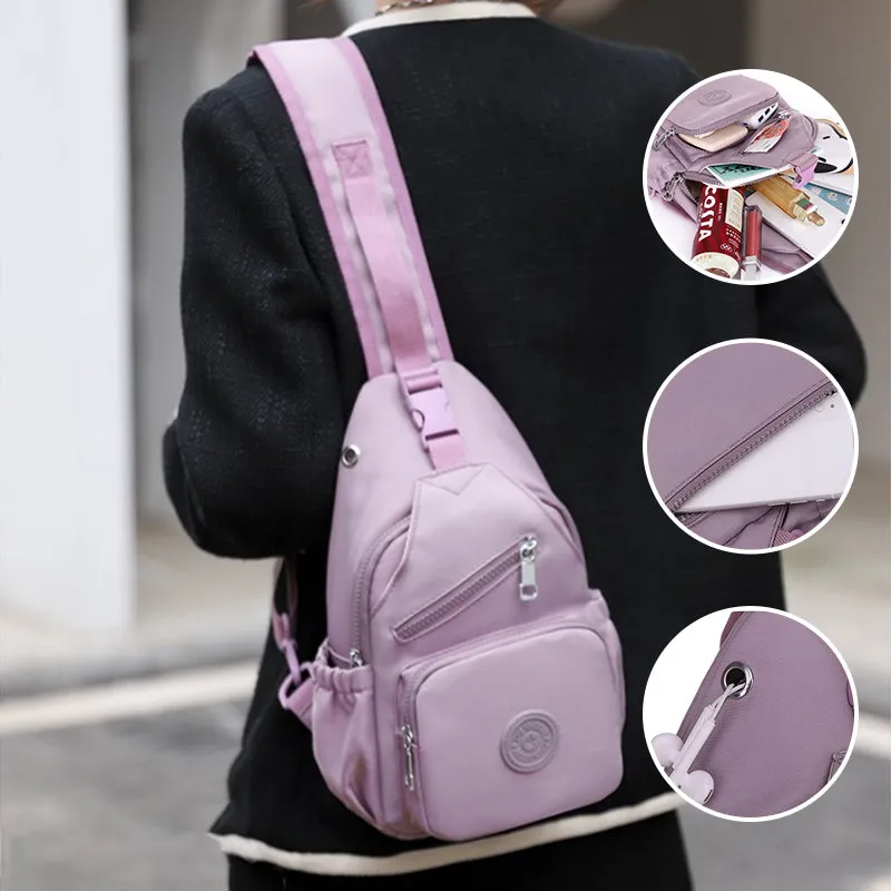 Multi-Pocket Waterproof Canvas Daily Shopping Backpack