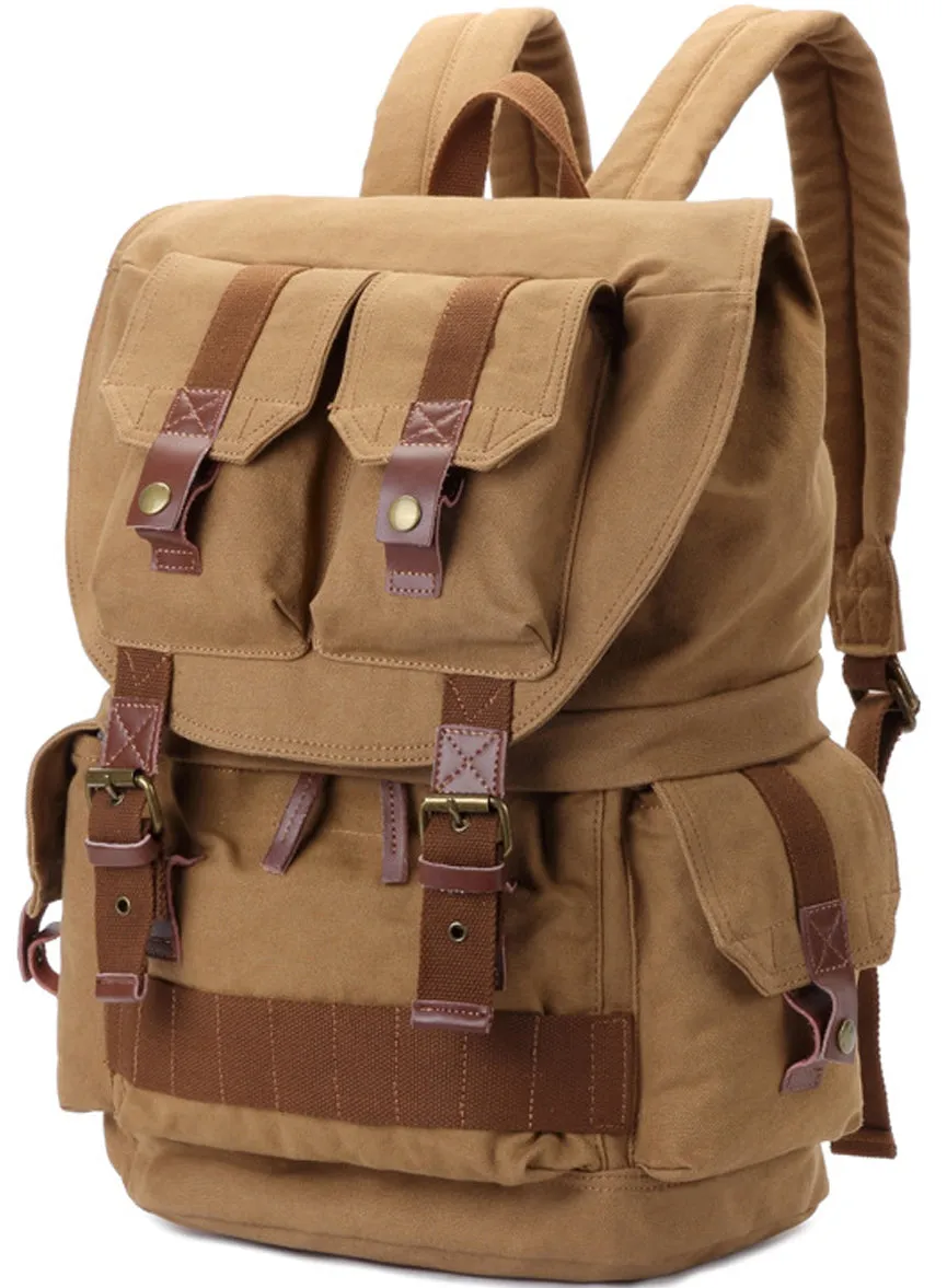 Multifuction Canvas Backpack Camera Ruckpack