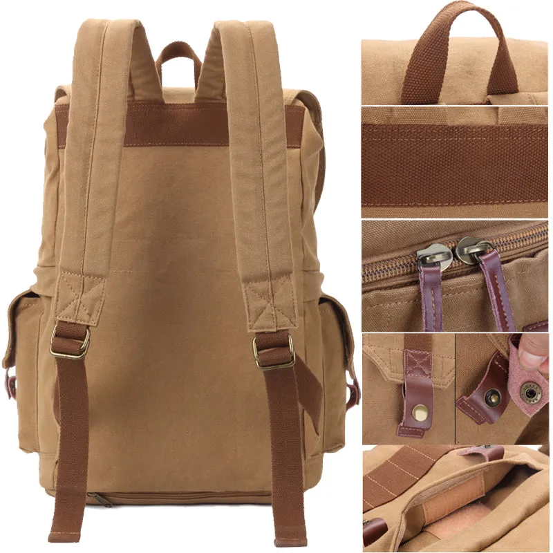 Multifuction Canvas Backpack Camera Ruckpack