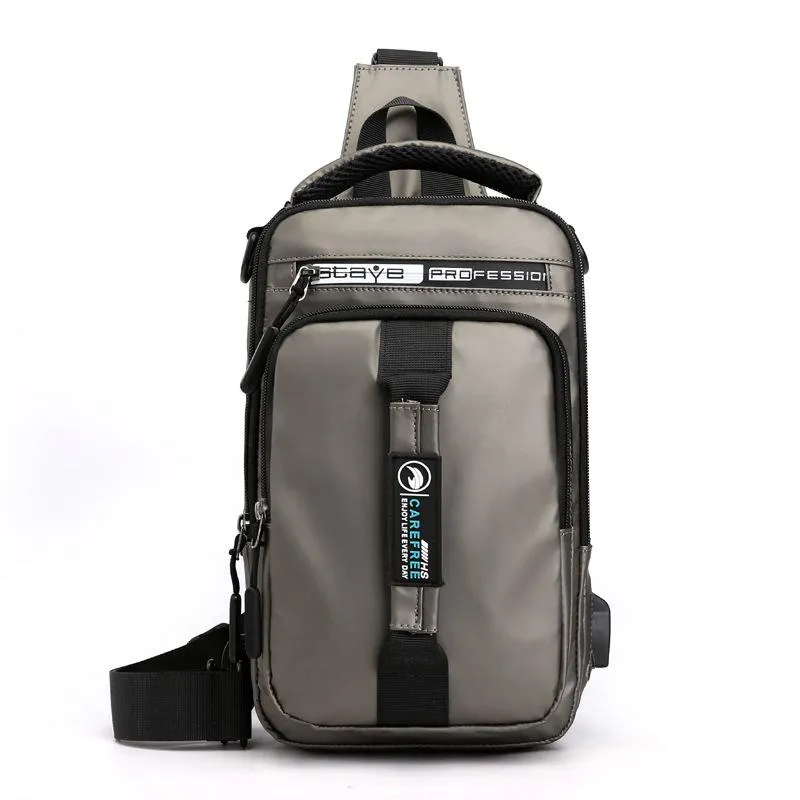 Multifunction Lightweight Outdoor Sling Bag Chest Bag Crossbody Bag With USB Charging Port