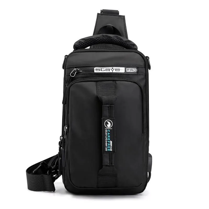 Multifunction Lightweight Outdoor Sling Bag Chest Bag Crossbody Bag With USB Charging Port