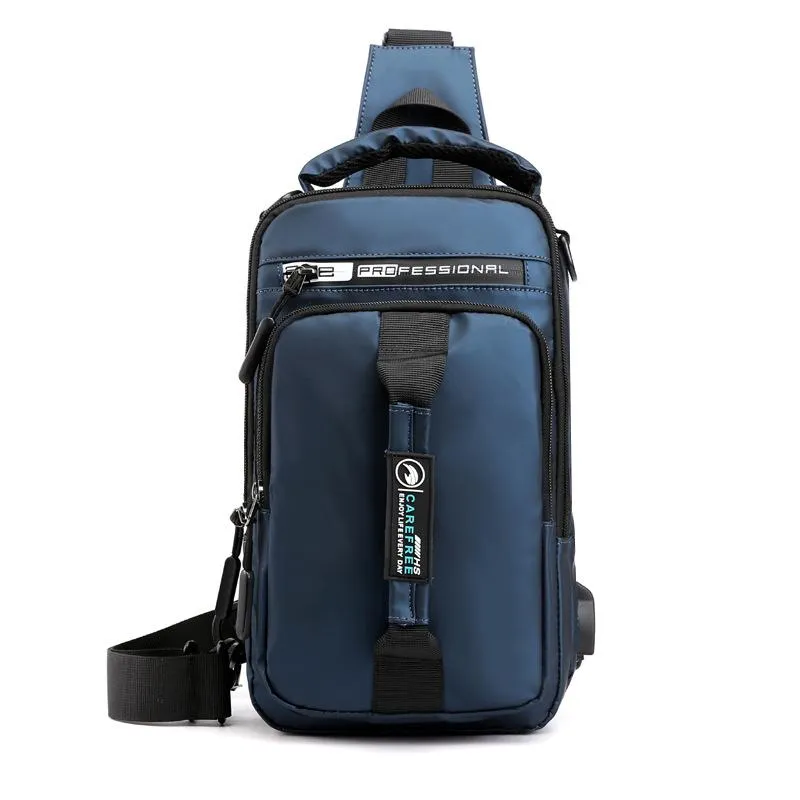 Multifunction Lightweight Outdoor Sling Bag Chest Bag Crossbody Bag With USB Charging Port