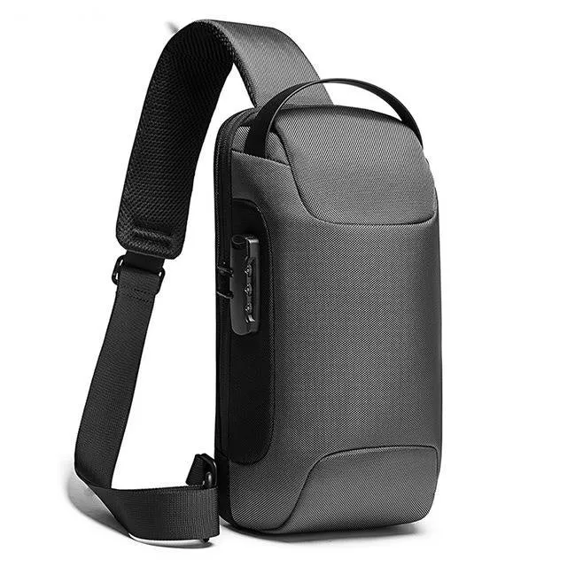 Multifunctional Anti-Theft Sling Bag Carbon Fiber Oxford Cloth Waterproof Scratch-resistant Bag 7 Color