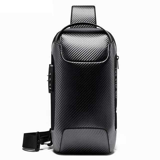Multifunctional Anti-Theft Sling Bag Carbon Fiber Oxford Cloth Waterproof Scratch-resistant Bag 7 Color