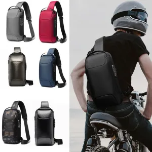 Multifunctional Anti-Theft Sling Bag Carbon Fiber Oxford Cloth Waterproof Scratch-resistant Bag 7 Color