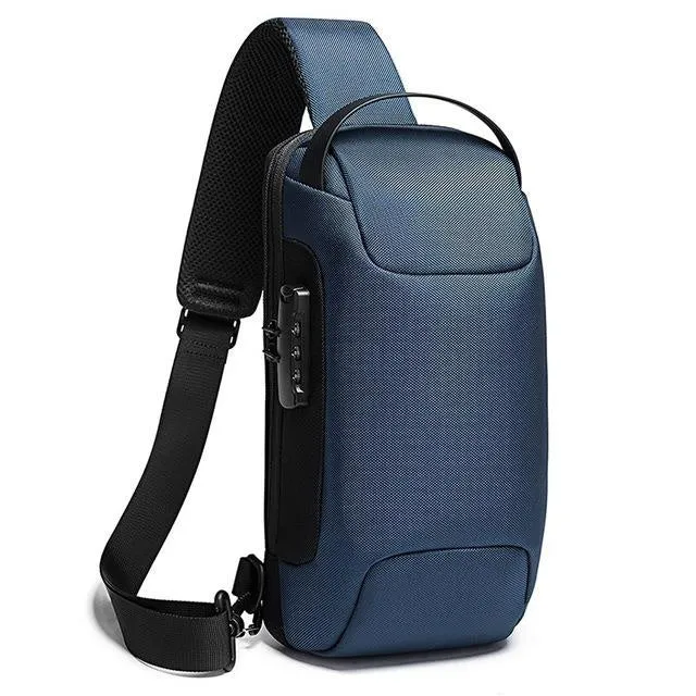 Multifunctional Anti-Theft Sling Bag Carbon Fiber Oxford Cloth Waterproof Scratch-resistant Bag 7 Color