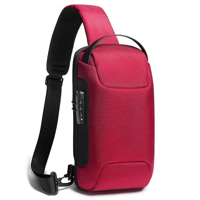 Multifunctional Anti-Theft Sling Bag Carbon Fiber Oxford Cloth Waterproof Scratch-resistant Bag 7 Color