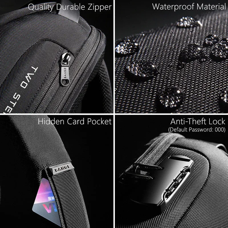 Multifunctional Anti-Theft Sling Bag Carbon Fiber Oxford Cloth Waterproof Scratch-resistant Bag 7 Color