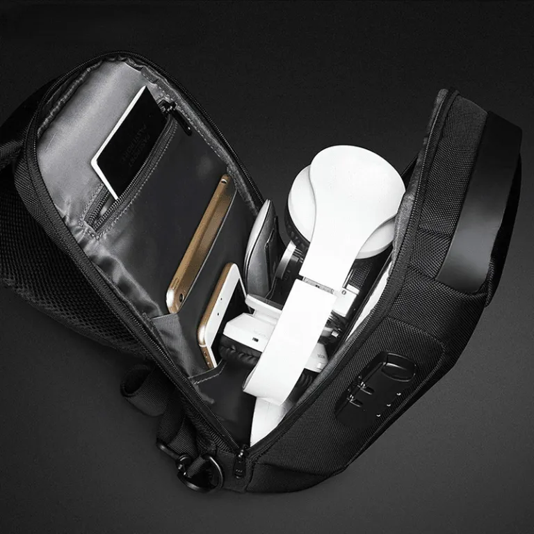 Multifunctional Anti-Theft Sling Bag Carbon Fiber Oxford Cloth Waterproof Scratch-resistant Bag 7 Color