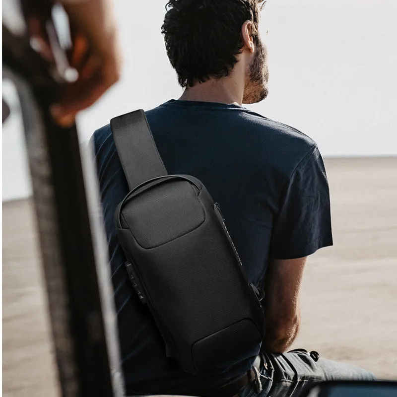 Multifunctional Anti-Theft Sling Bag Carbon Fiber Oxford Cloth Waterproof Scratch-resistant Bag 7 Color