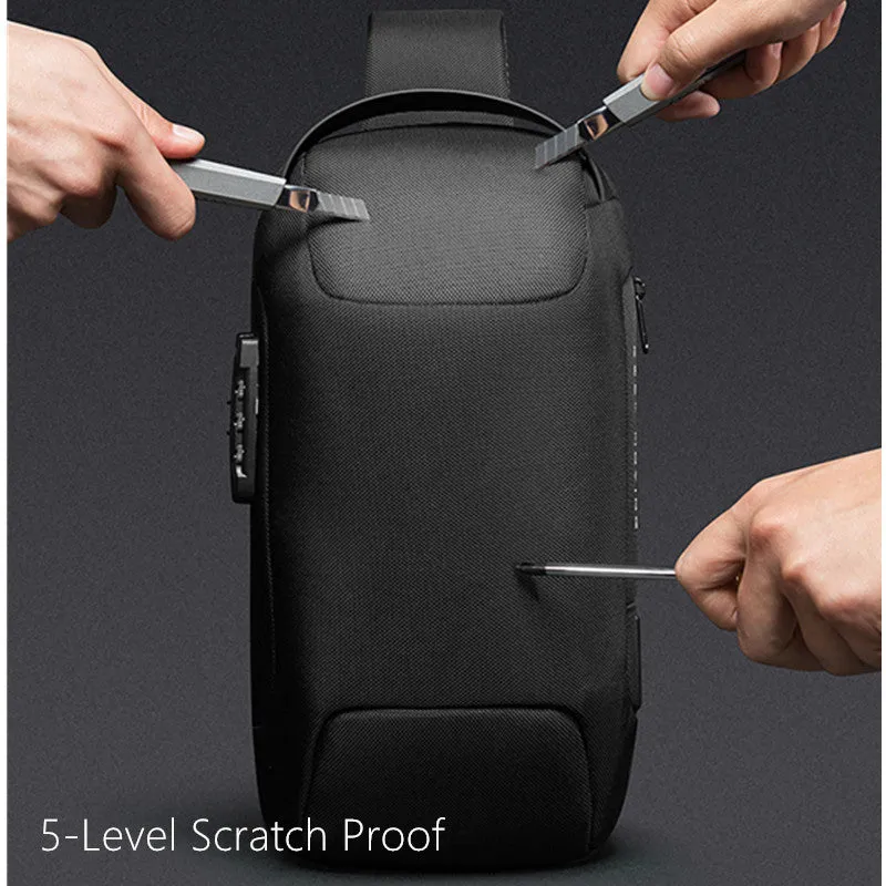 Multifunctional Anti-Theft Sling Bag Carbon Fiber Oxford Cloth Waterproof Scratch-resistant Bag 7 Color