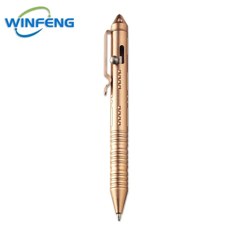 Multipurpose Self Defense Tactical Ballpoint Pen Aluminum Alloy Gel Ink Pen For School Office Stationery Supplies