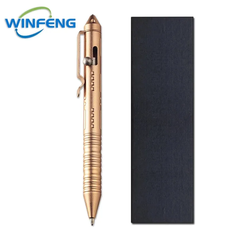 Multipurpose Self Defense Tactical Ballpoint Pen Aluminum Alloy Gel Ink Pen For School Office Stationery Supplies