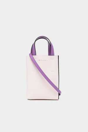 Museo Leather Nano Bag in Light Pink and Purple
