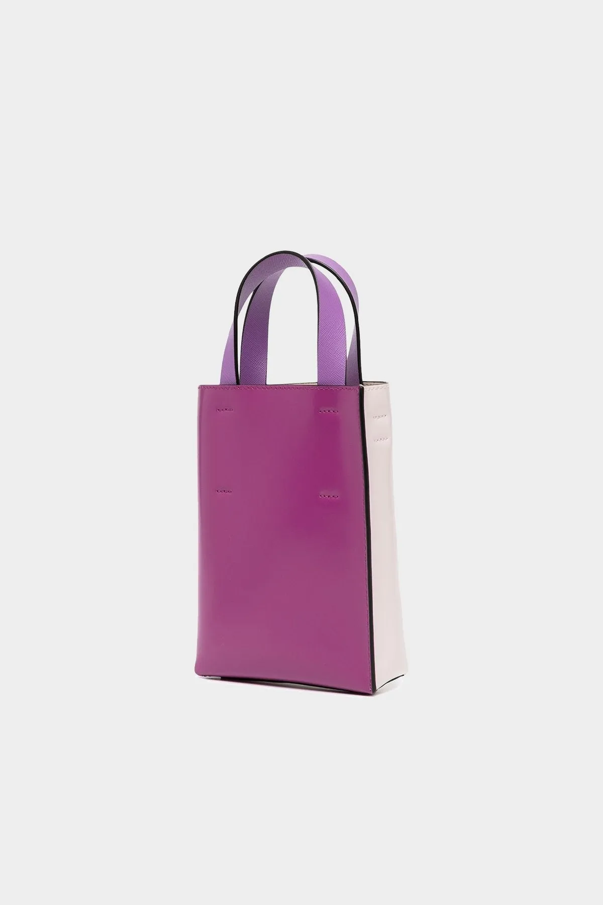 Museo Leather Nano Bag in Light Pink and Purple