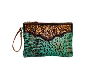 Myra Bag Sipala Hand-tooled Clutch Bag