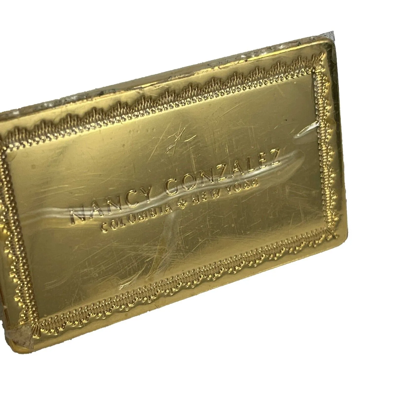 Nancy Gonzalez - Small Crocodile Trapezoid Brown Clutch Envelope Shoulder Bag