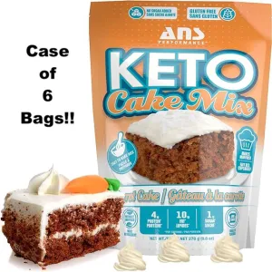 New CASE OF 6 BAGS! ANS Performance Carrot Muffin/Cake Mix - Naturally Sweetened - Gluten-Free Treat - Vegetarian Friendly - BB 02/24 Retails $78 