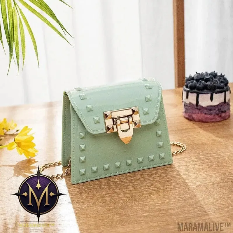 New PVC Candy Color One Shoulder Messenger Bag