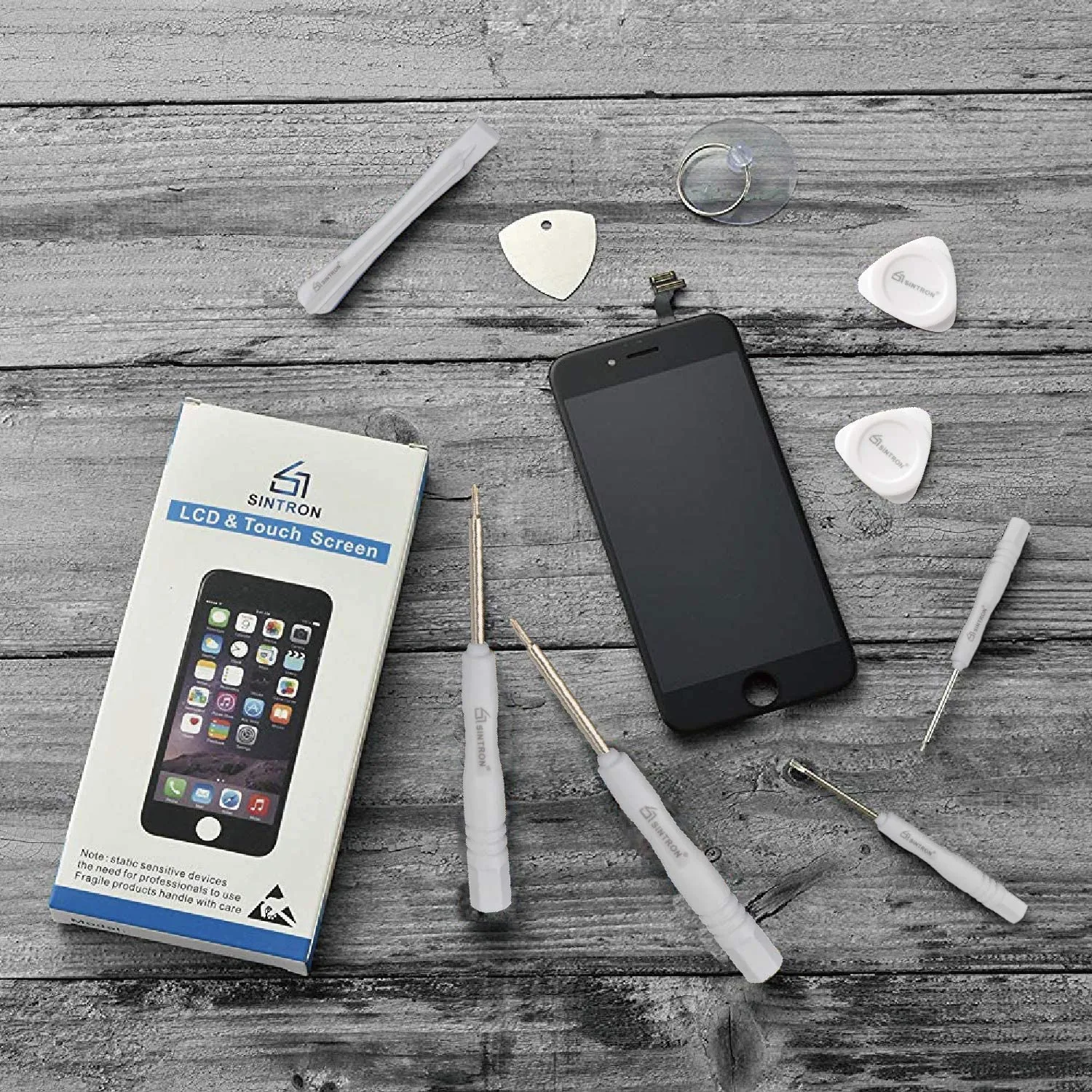 New Sintron OEM LCD Screen Replacement - for iPhone 5S 4" Black LCD Display Touch Screen Digitizer Assembly Repair Replacement Including Free Tools (for iPhone 5S/SE, Black)
