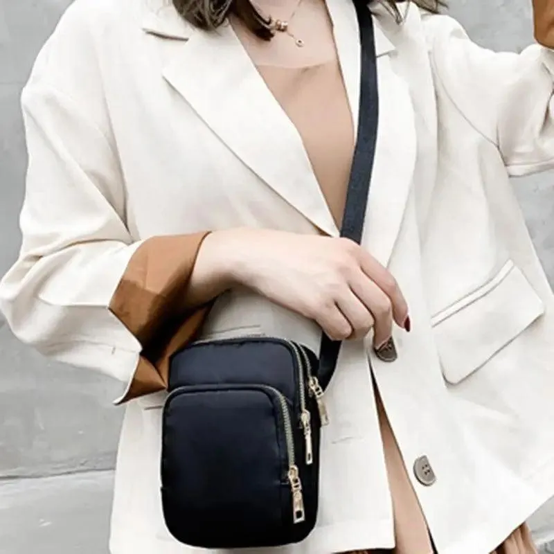 New Trendy Crossbody Zipper  Shoulder Bag For Ladies And Girls Multifunction Handbag Wrist Purse For Females