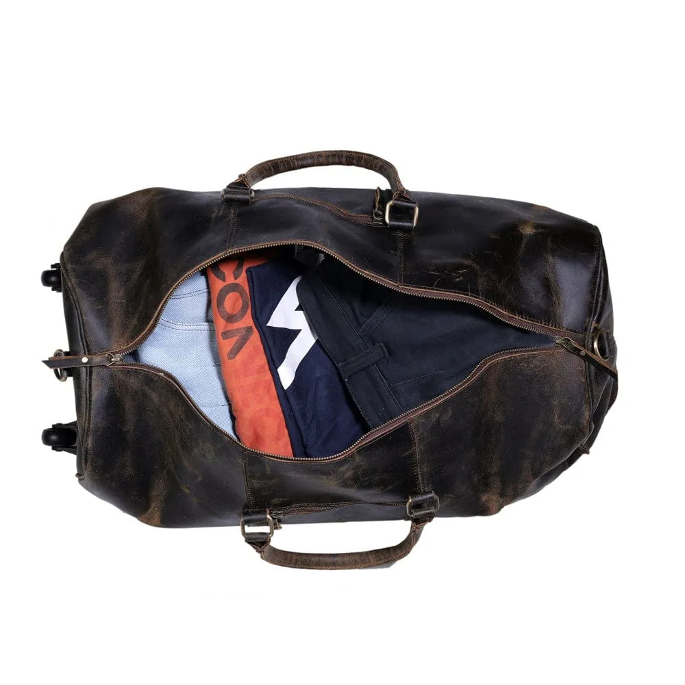Odyssey Leather Rolling Duffel