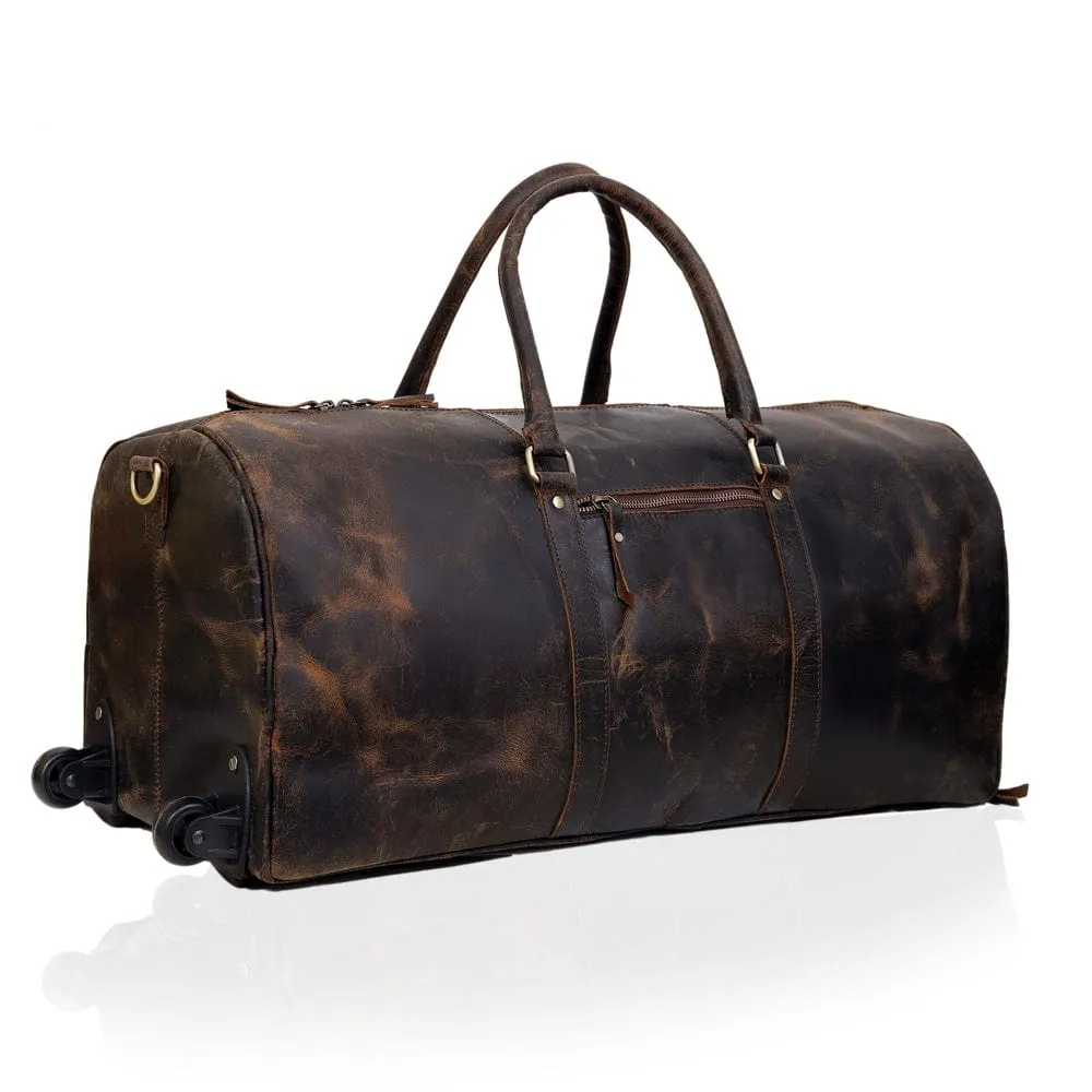 Odyssey Leather Rolling Duffel