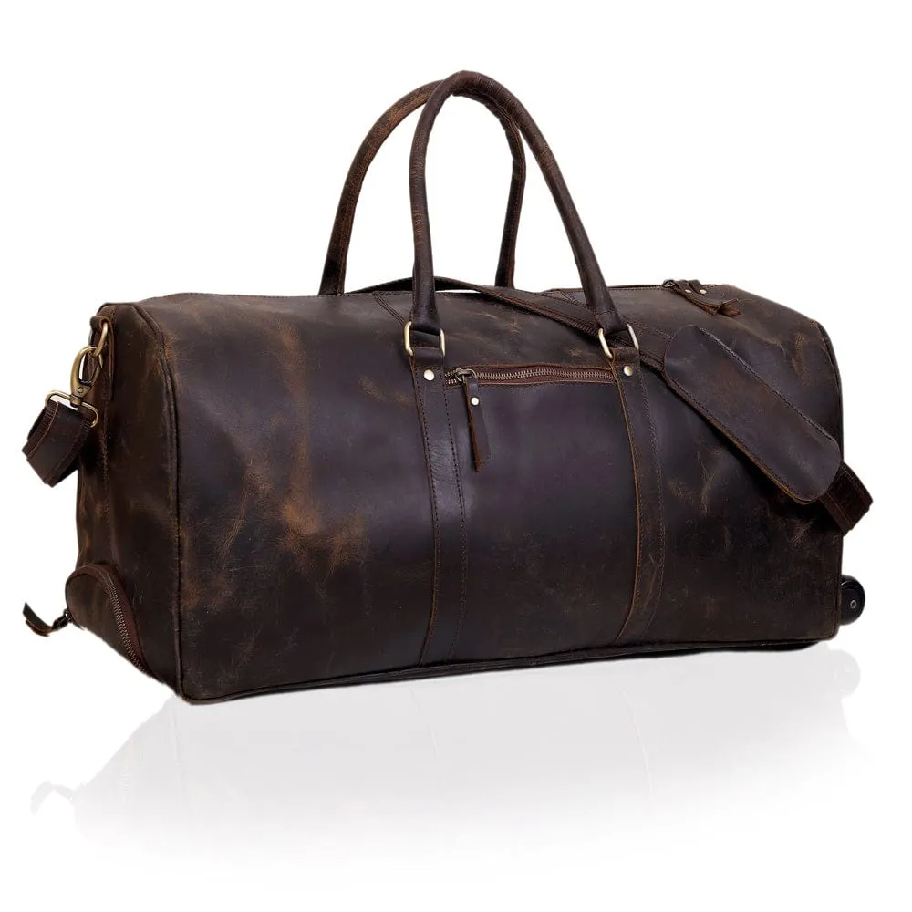 Odyssey Leather Rolling Duffel