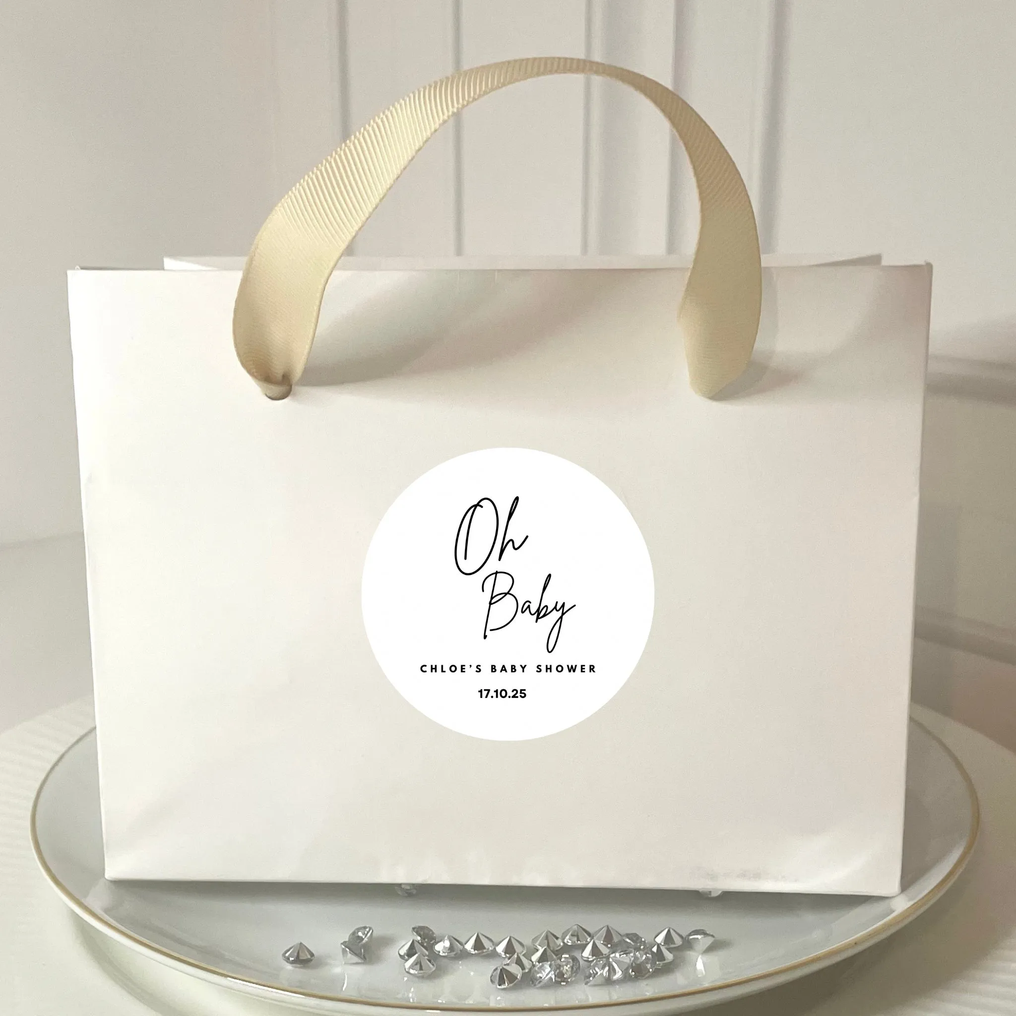 ‘Oh Baby’ Baby Shower Favour Gift Bags - 2 sizes (Pack of 6)