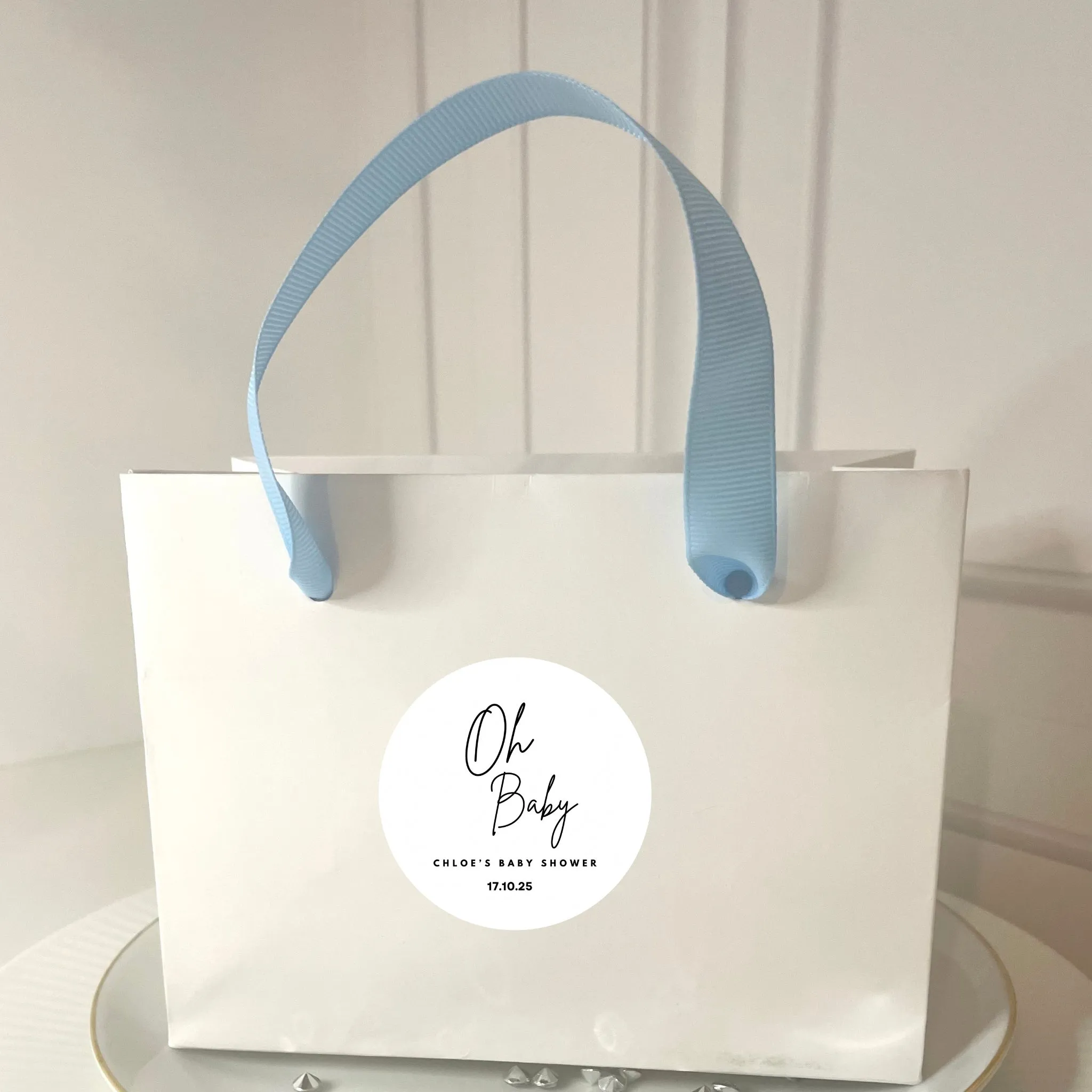 ‘Oh Baby’ Baby Shower Favour Gift Bags - 2 sizes (Pack of 6)