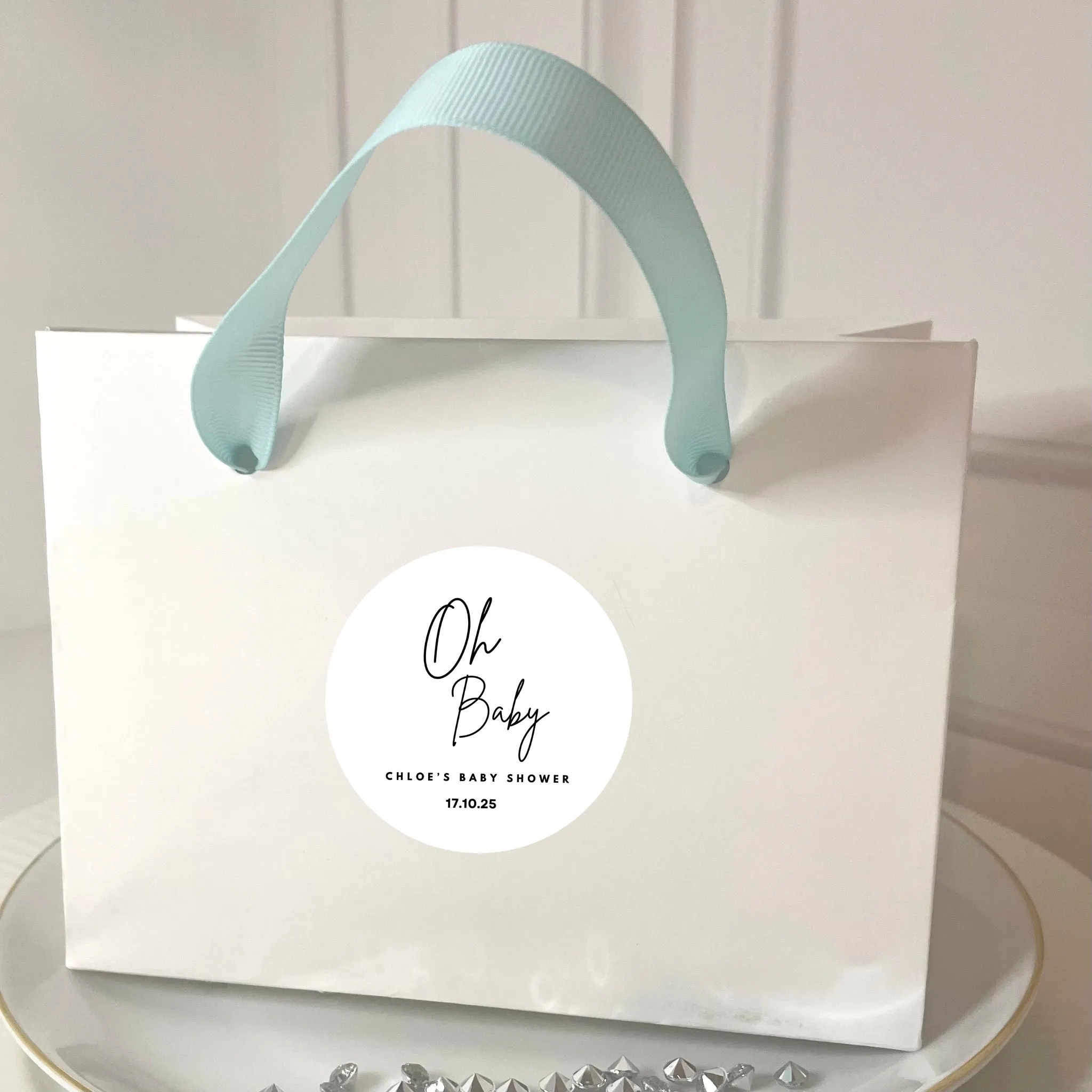 ‘Oh Baby’ Baby Shower Favour Gift Bags - 2 sizes (Pack of 6)