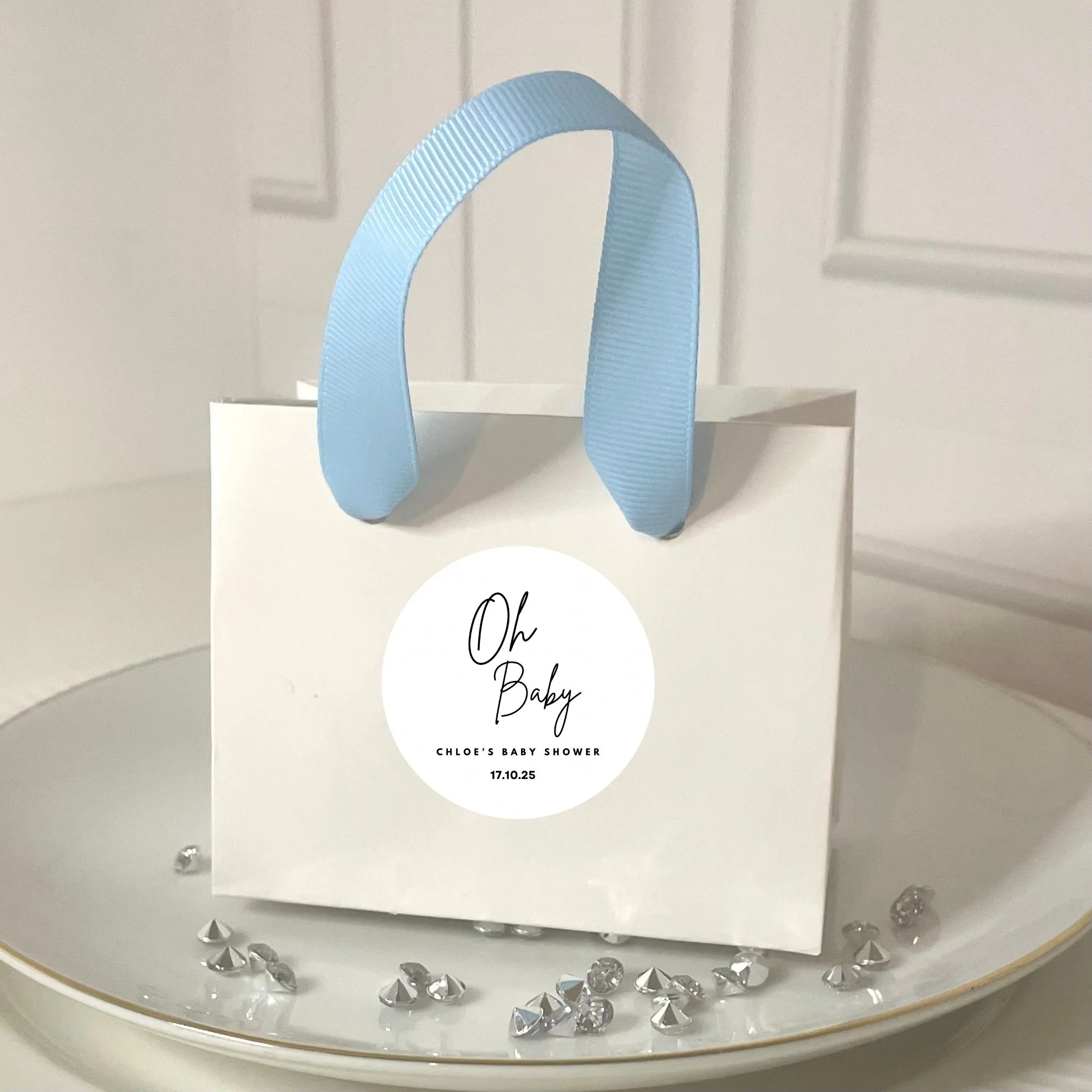 ‘Oh Baby’ Baby Shower Favour Gift Bags - 2 sizes (Pack of 6)