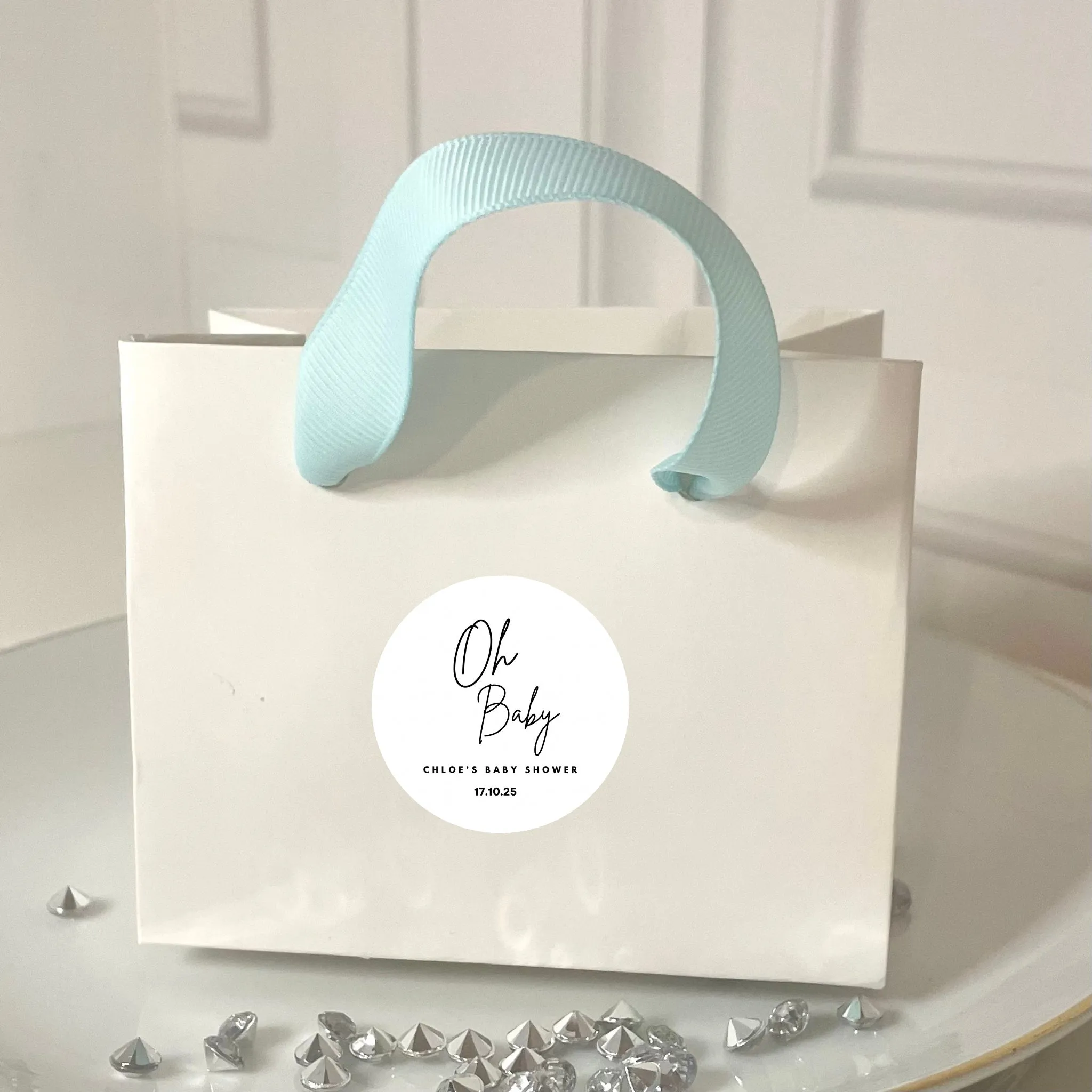‘Oh Baby’ Baby Shower Favour Gift Bags - 2 sizes (Pack of 6)