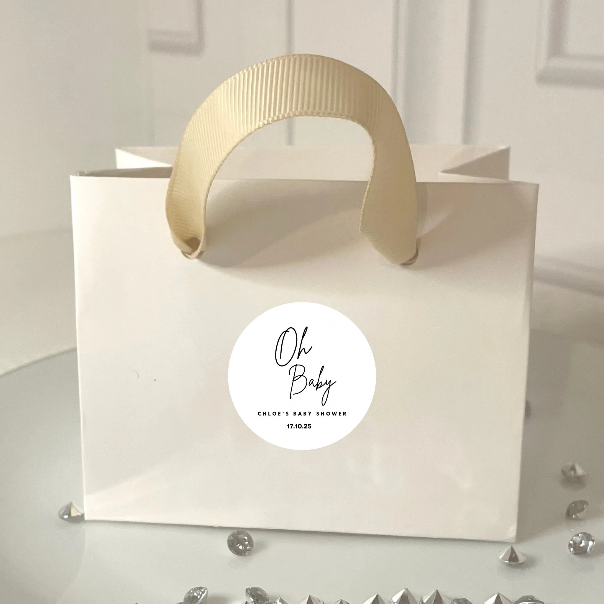 ‘Oh Baby’ Baby Shower Favour Gift Bags - 2 sizes (Pack of 6)