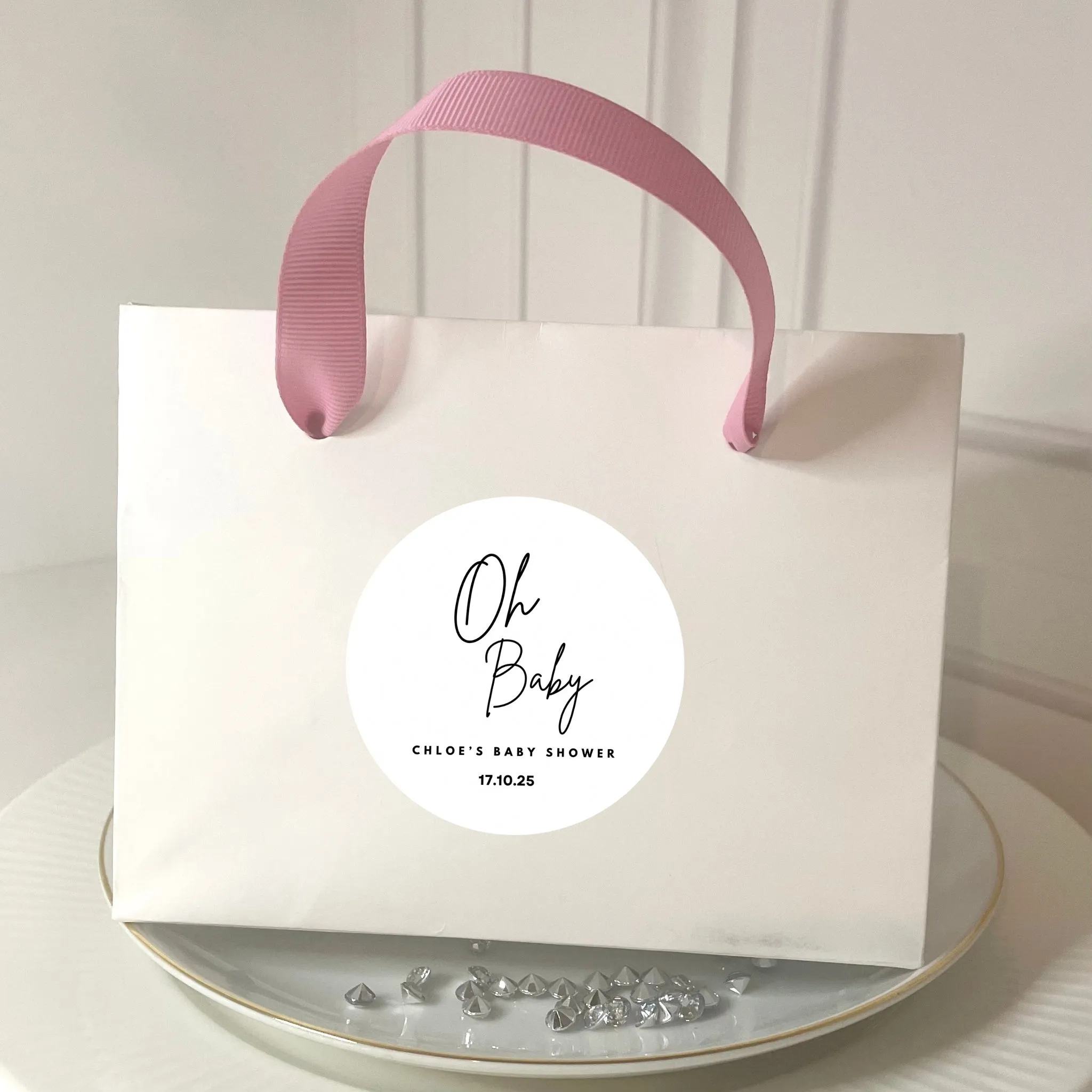 ‘Oh Baby’ Baby Shower Favour Gift Bags - 2 sizes (Pack of 6)